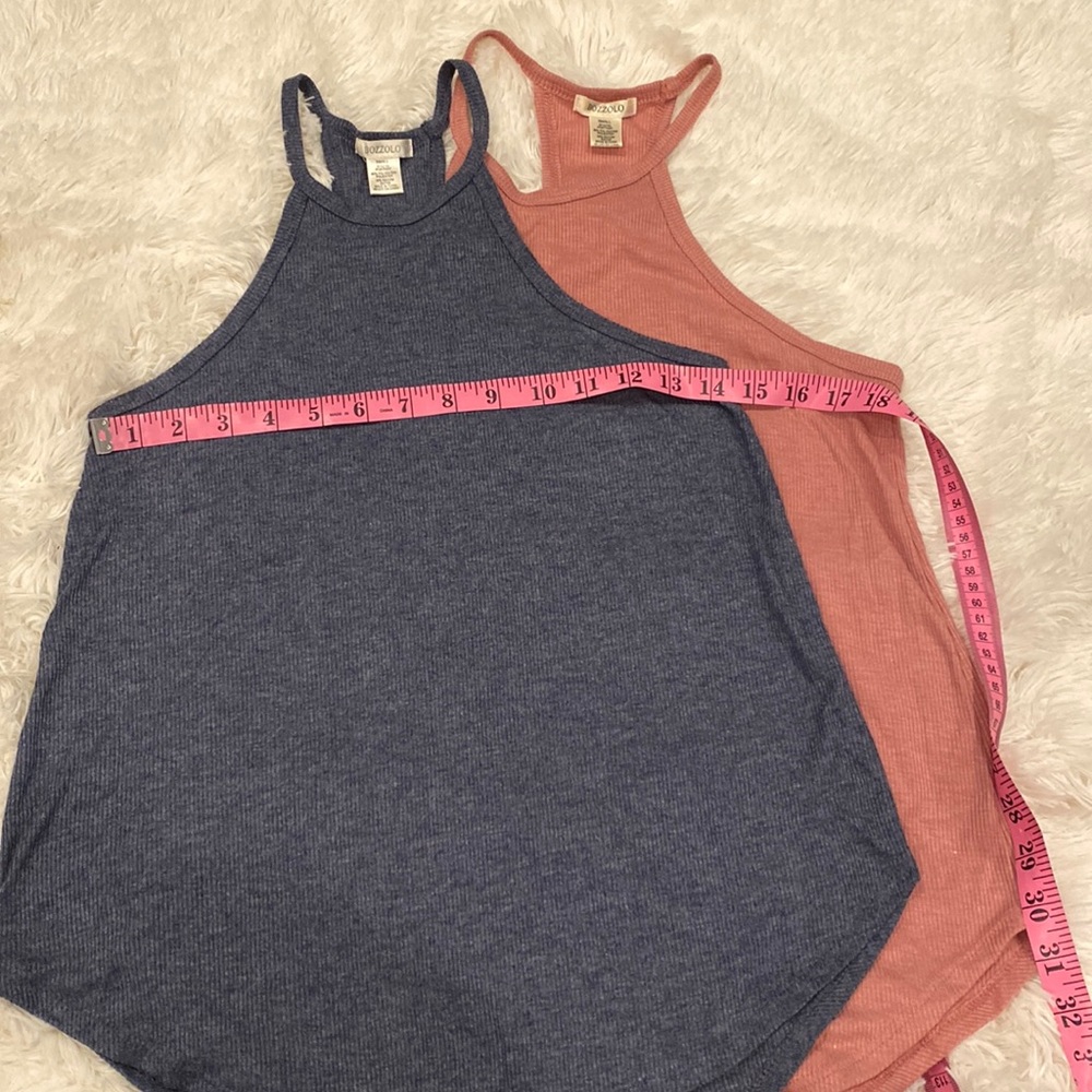 Bozzolo brand racer back tank top bundle. Pink and blue.